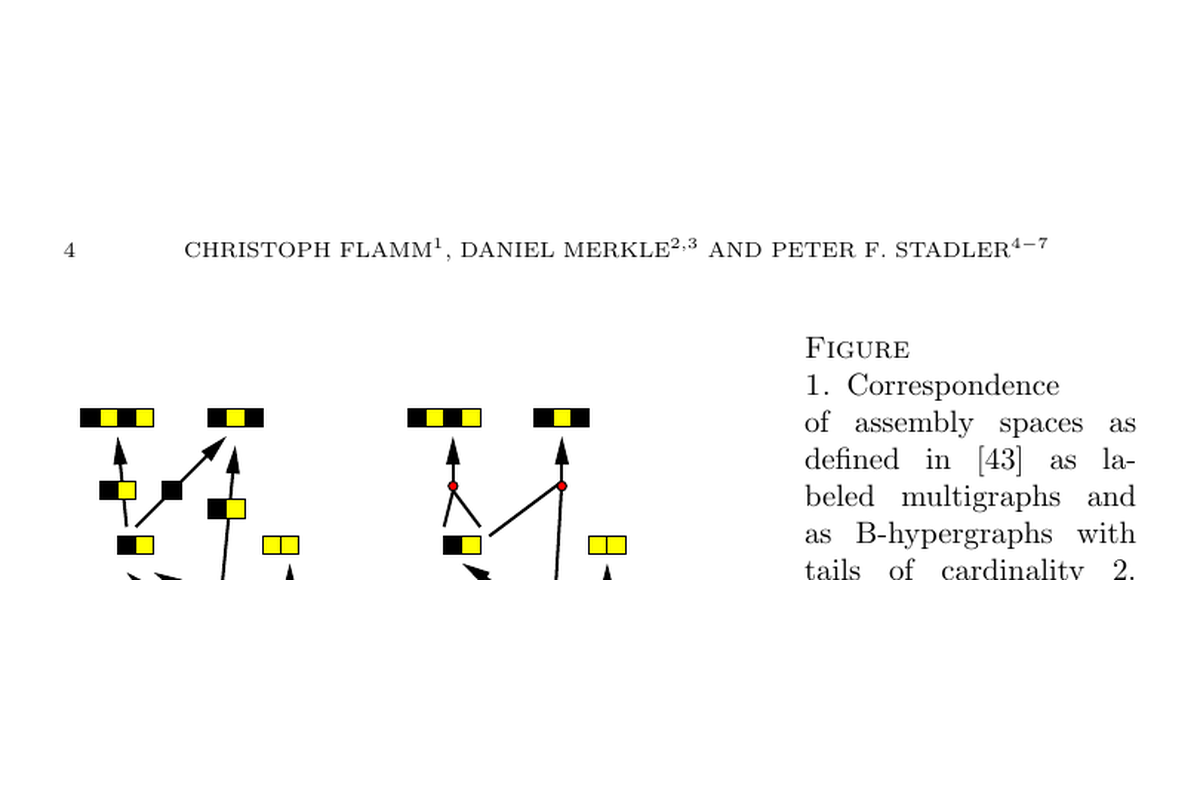 Assembly spaces represented as directed hypergraphs